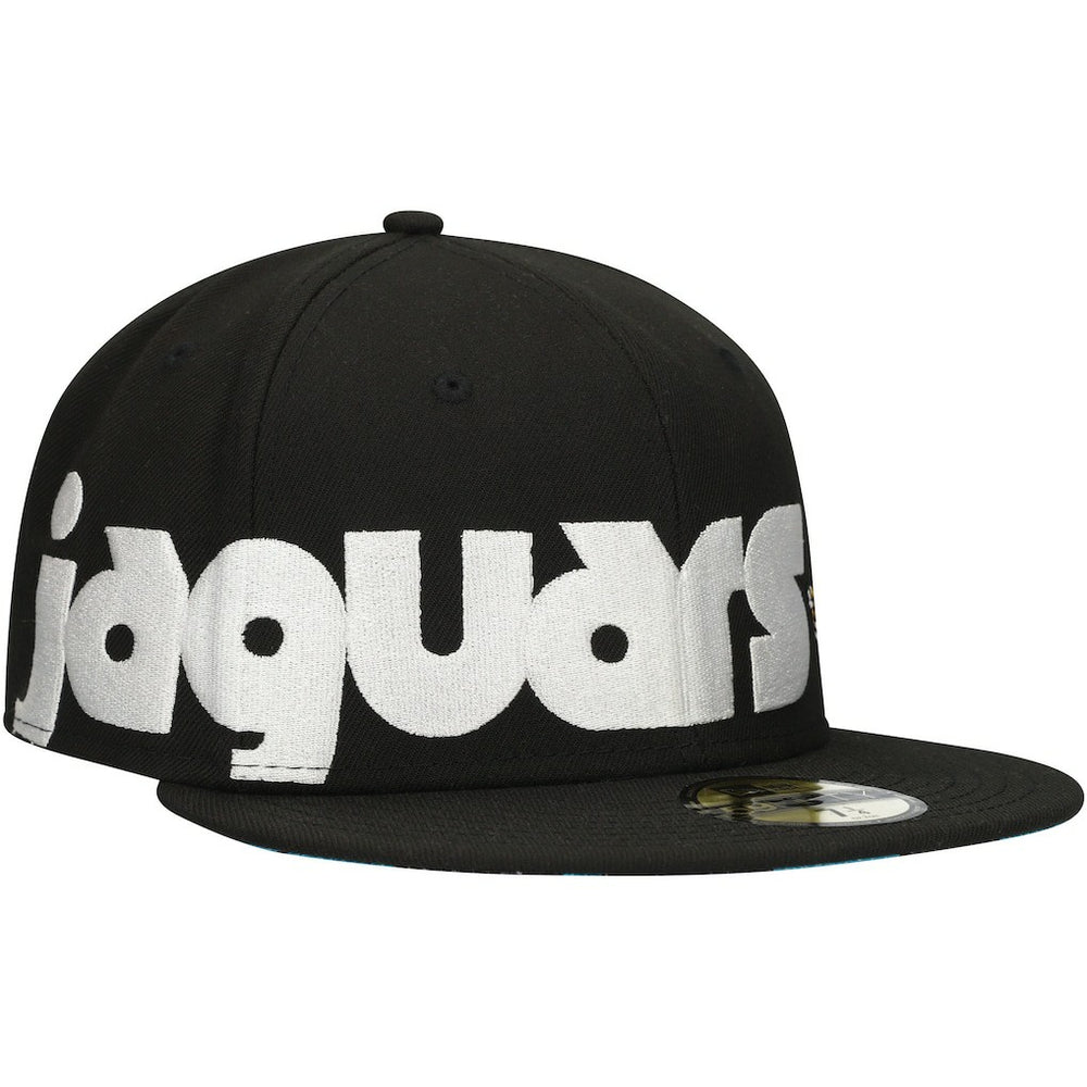 Jacksonville Jaguars New Era Checkered Undervisor 59FIFTY Fitted Hat Black
