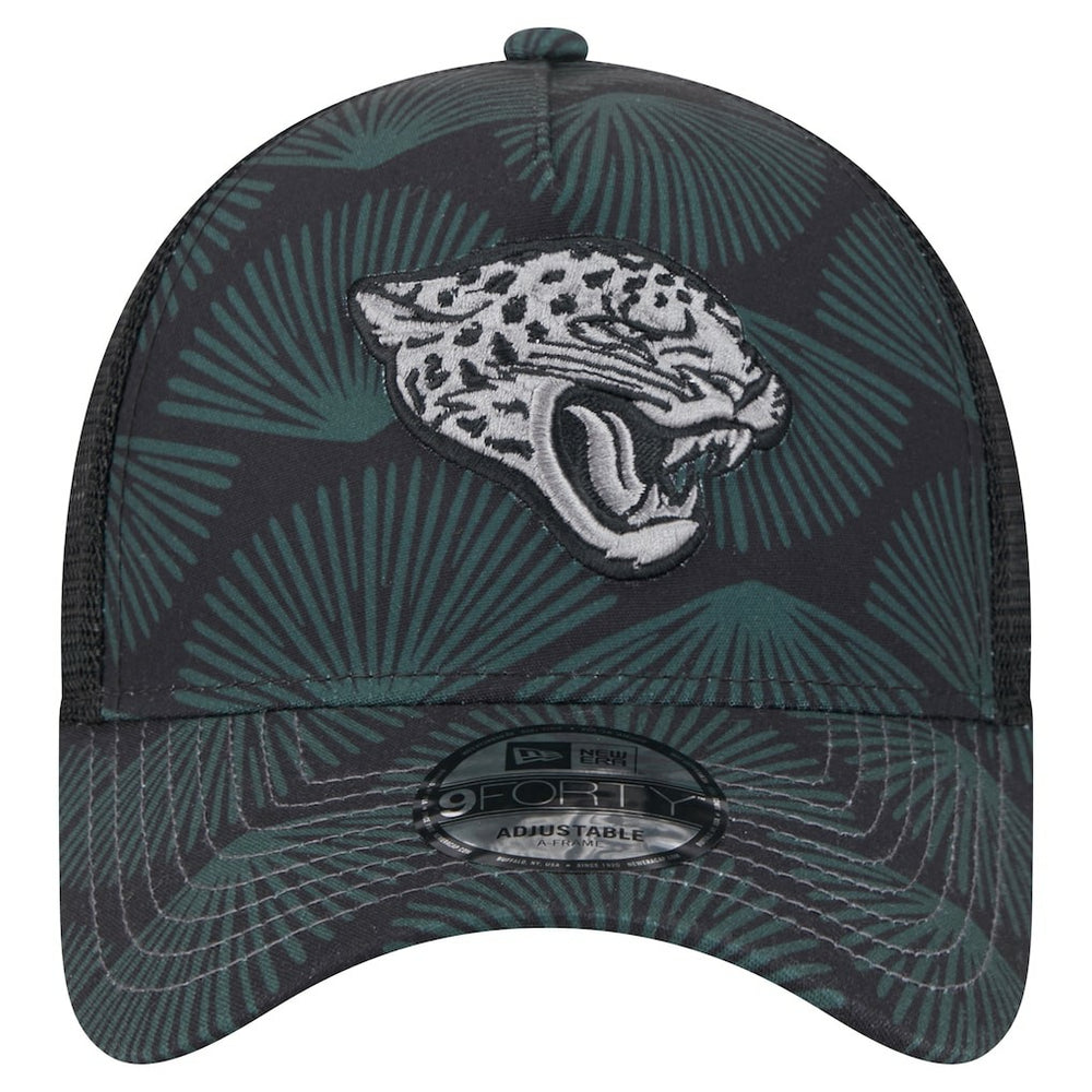 Jacksonville Jaguars New Era Agave Trucker 9FORTY Adjustable Hat Black