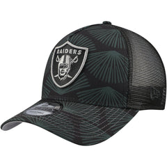 Las Vegas Raiders New Era Agave Trucker 9FORTY Adjustable Hat Black