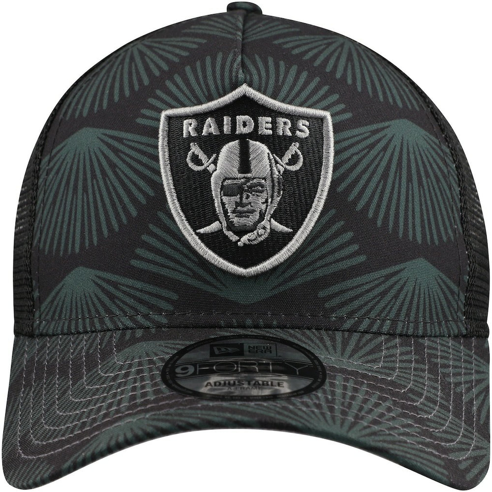 Las Vegas Raiders New Era Agave Trucker 9FORTY Adjustable Hat Black