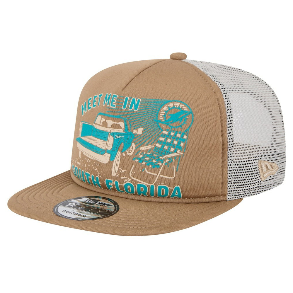 Miami Dolphins New Era Meet Me 9FIFTY Snapback Hat Tan