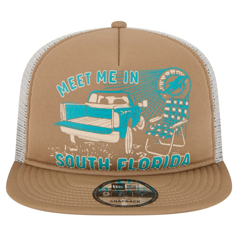 Miami Dolphins New Era Meet Me 9FIFTY Snapback Hat Tan