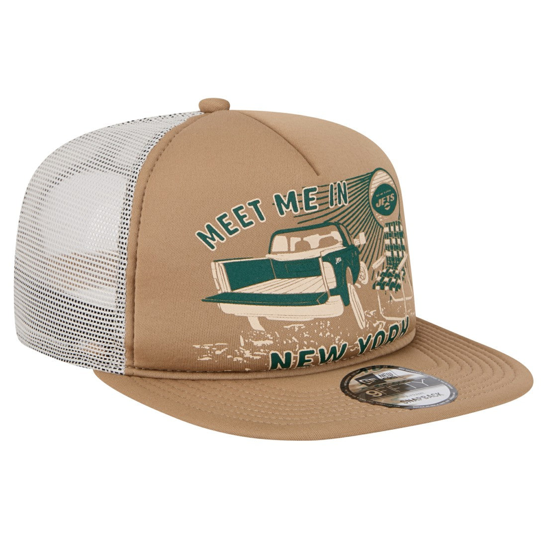 New York Jets New Era Meet Me 9FIFTY Snapback Hat Tan