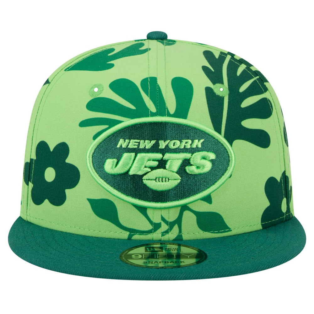 New York Jets New Era Leafy 9FIFTY Snapback Hat Light Green