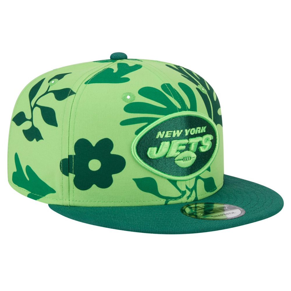 New York Jets New Era Leafy 9FIFTY Snapback Hat Light Green