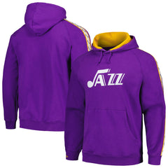 Utah Jazz Hardwood Classics Nights Raglan Pullover Hoodie Purple