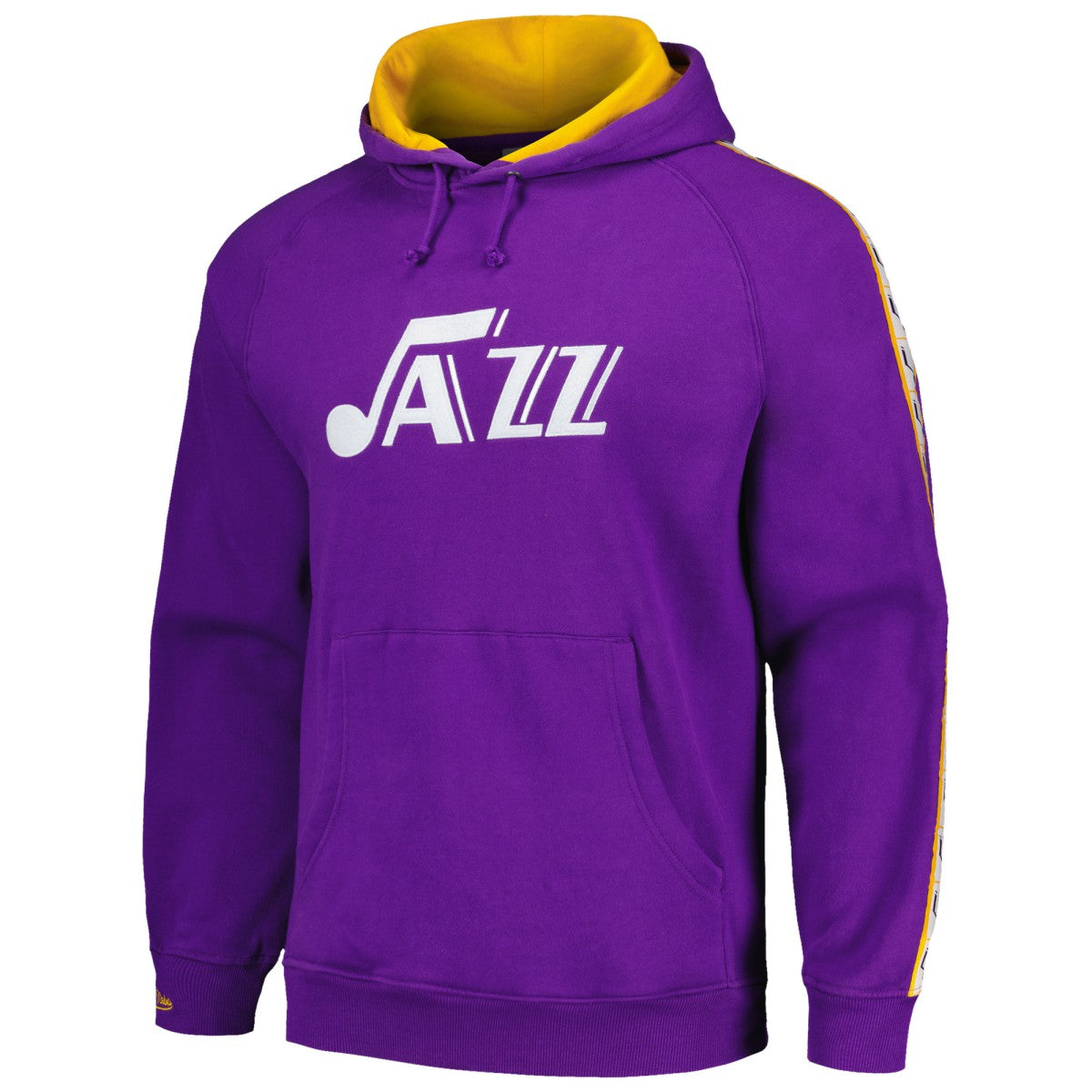 Utah Jazz Hardwood Classics Nights Raglan Pullover Hoodie Purple