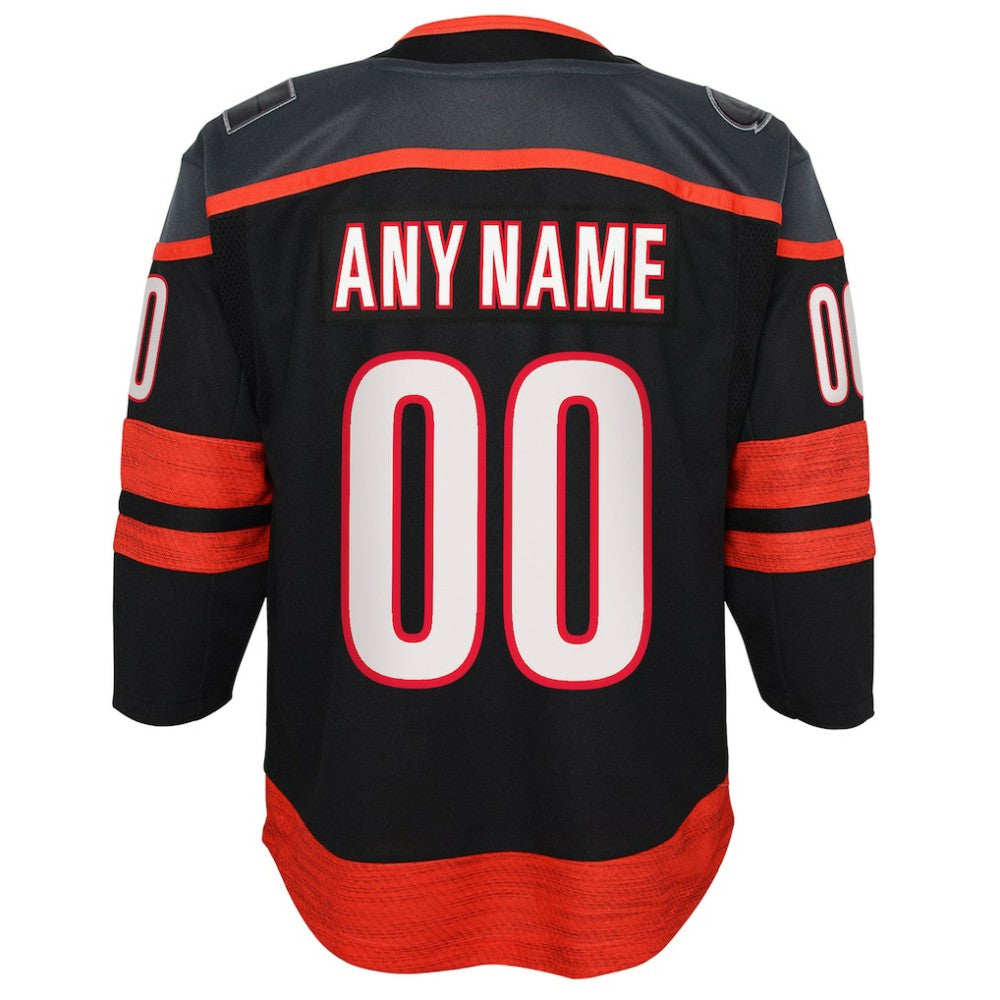 NHL,Custom Carolina Hurricanes Youth Home Premier Custom Jersey - Black