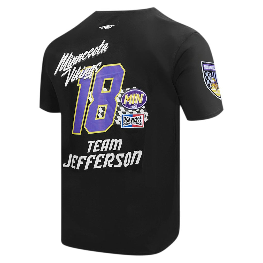 Justin Jefferson Minnesota Vikings Pro Standard Fast Lane Name & Number Player T-Shirt Black