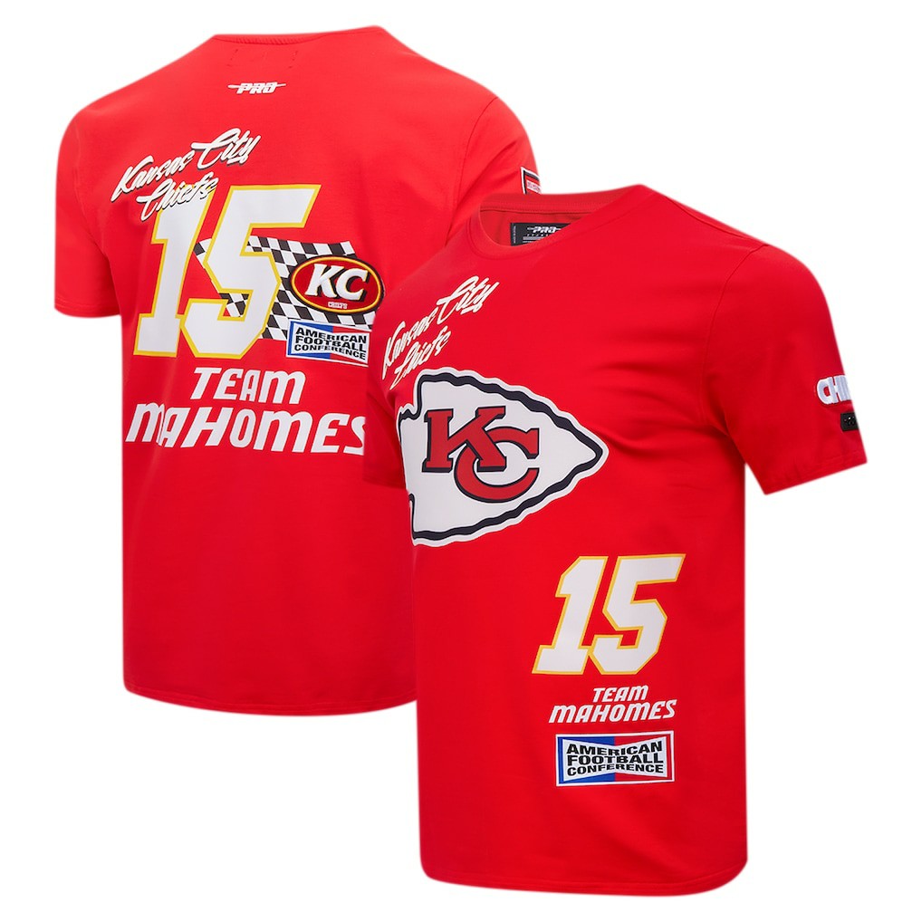 Patrick Mahomes Kansas City Chiefs Pro Standard Fast Lane Name & Number Player T-Shirt Red