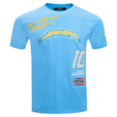 Justin Herbert Los Angeles Chargers Pro Standard Fast Lane Name & Number Player T-Shirt Powder Blue