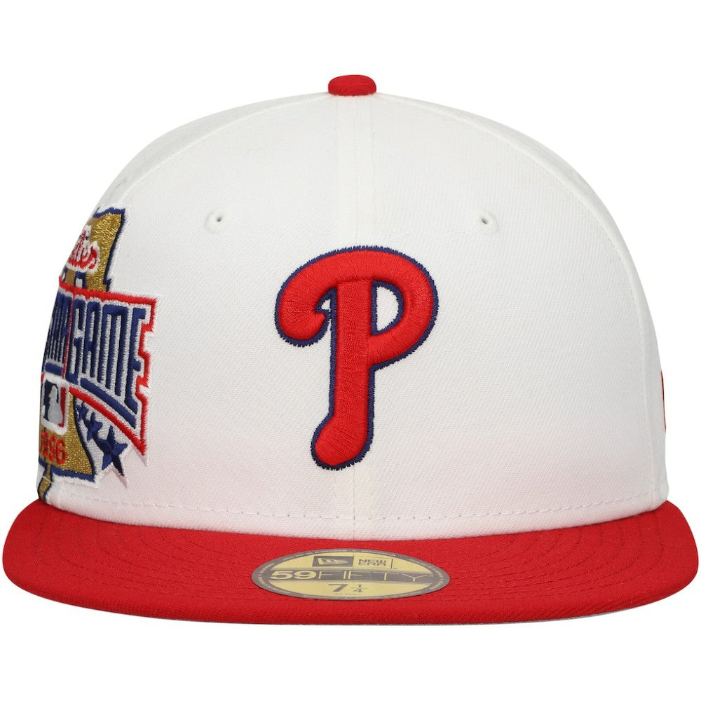 Philadelphia Phillies New Era Major Sidepatch 59FIFTY Fitted Hat - White/Red Hats