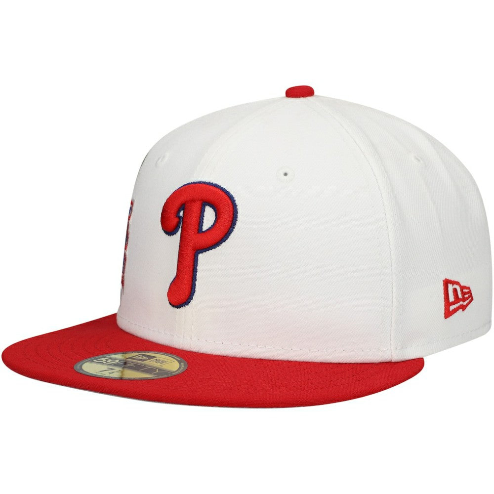 Philadelphia Phillies New Era Major Sidepatch 59FIFTY Fitted Hat - White/Red Hats