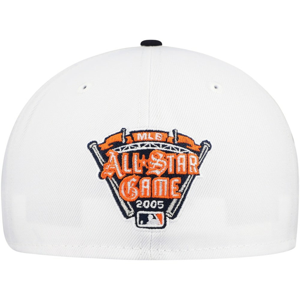 Detroit Tigers New Era Major Sidepatch 59FIFTY Fitted Hat - White/Navy Hats