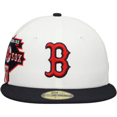 Boston Red Sox New Era Major Sidepatch 59FIFTY Fitted Hat - White/Navy Hats