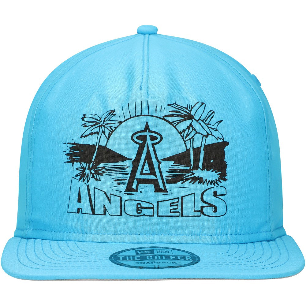 Los Angeles Angels New Era Neon Golfer Snapback Hat - Blue Hats