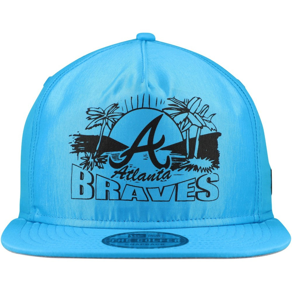 Atlanta Braves New Era Neon Golfer Snapback Hat - Blue Hats