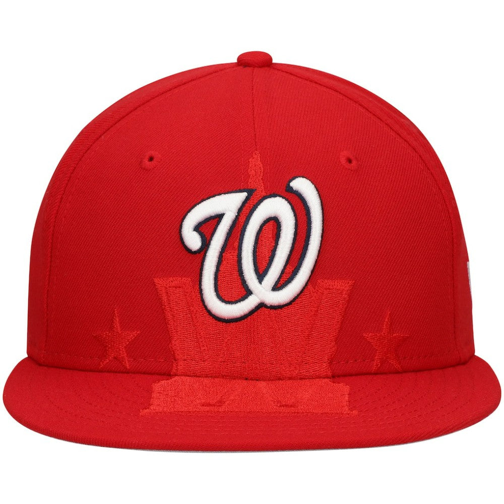 Washington Nationals New Era Shadow Logo 59FIFTY Fitted Hat - Red Hats