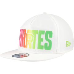 Pittsburgh Pirates New Era Spring Spectrum Golfer Snapback Hat - White Hats