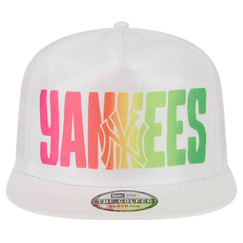 New York Yankees New Era Spring Spectrum Golfer Snapback Hat - White Hats
