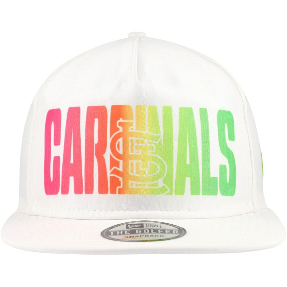 St. Louis Cardinals New Era Spring Spectrum Golfer Snapback Hat - White Hats