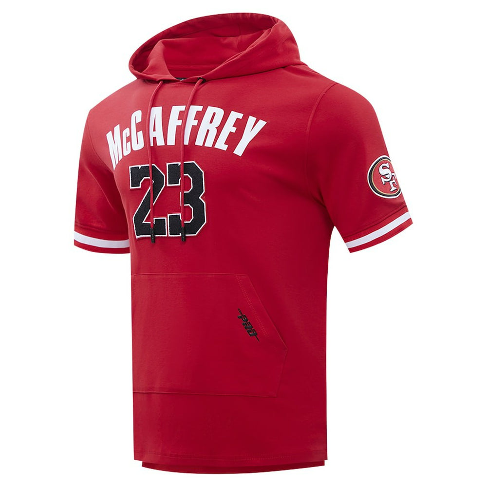 Christian McCaffrey San Francisco 49ers Pro Standard Player Name & Number Hoodie T-Shirt Scarlet