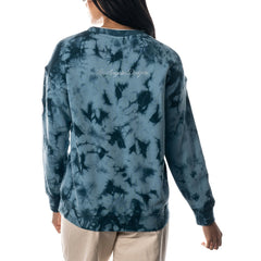 Los Angeles Dodgers The Wild Collective Women's Overdyed Pullover Sweatshirt - Blue Pullover