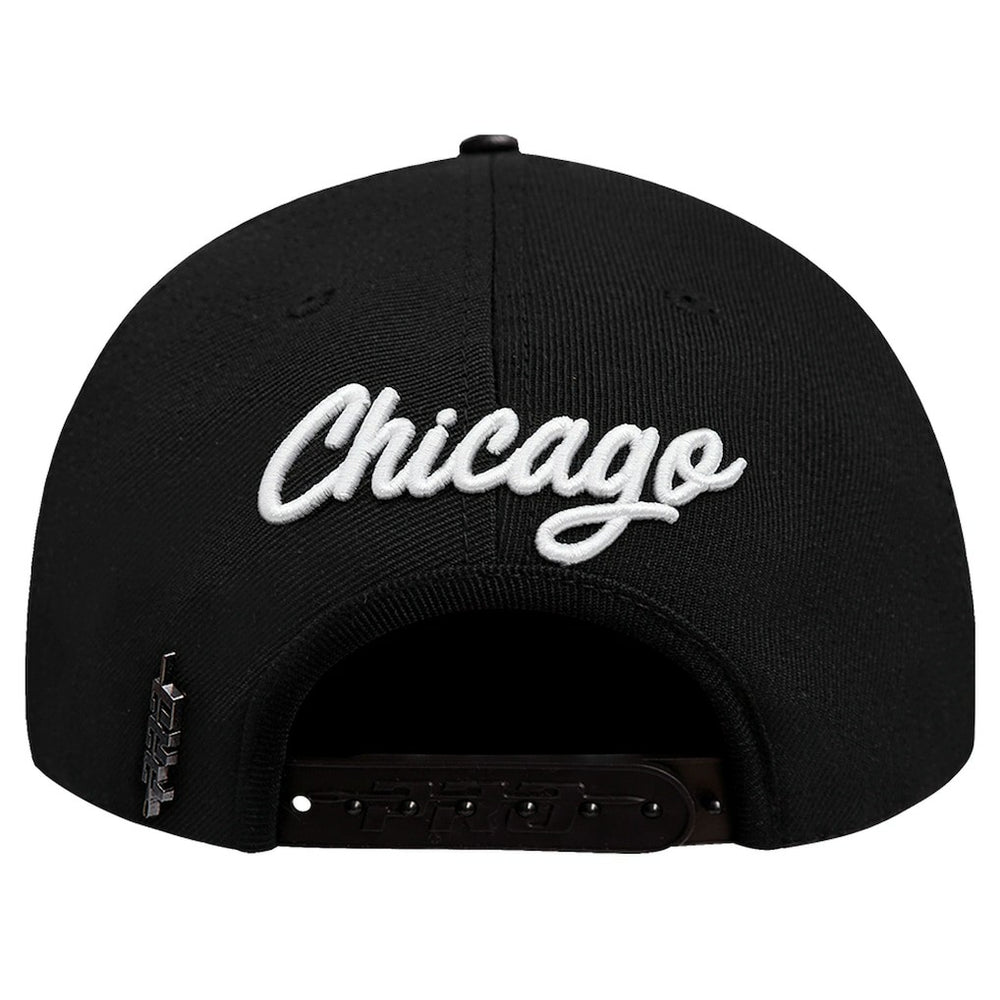 Chicago Bulls Pro Standard Paint the City Pinch Front Snapback Hat Black