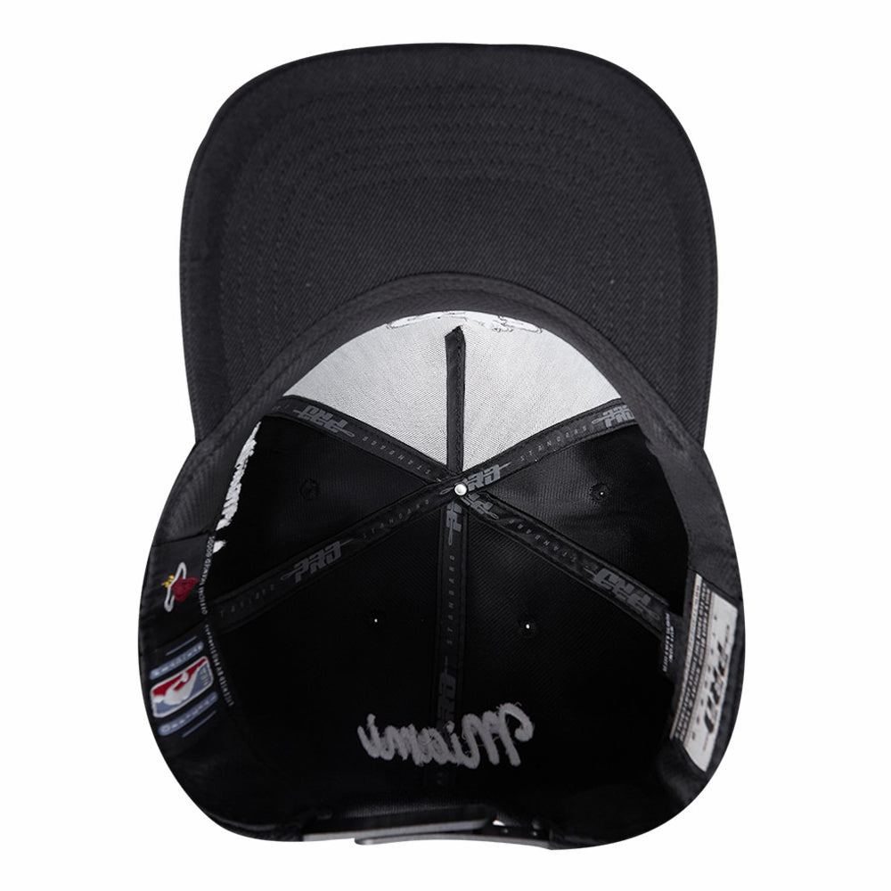 Miami Heat Pro Standard Paint the City Pinch Front Snapback Hat Black