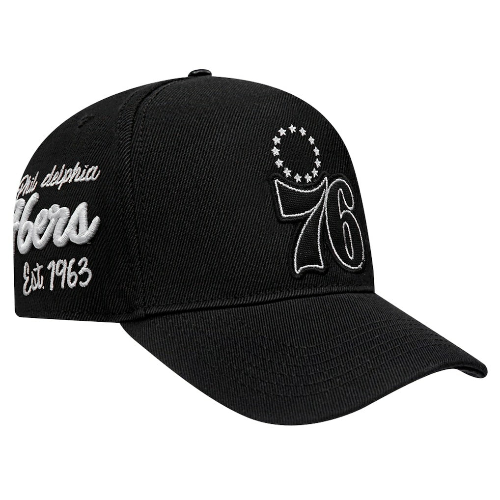 Philadelphia 76ers Pro Standard Paint the City Pinch Front Snapback Hat Black