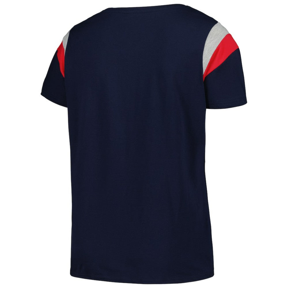 Atlanta Braves Profile Women's Plus Size Scoop Neck T-Shirt - Navy T-shirts