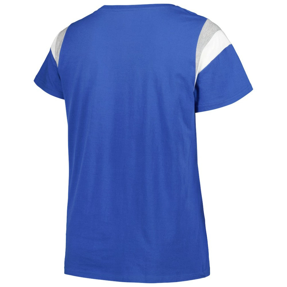 Los Angeles Dodgers Profile Women's Plus Size Scoop Neck T-Shirt - Royal T-shirts