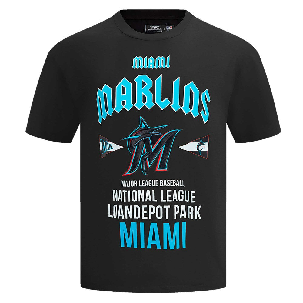 Miami Marlins Pro Standard Oversized City Tour T-Shirt - Black T-shirts