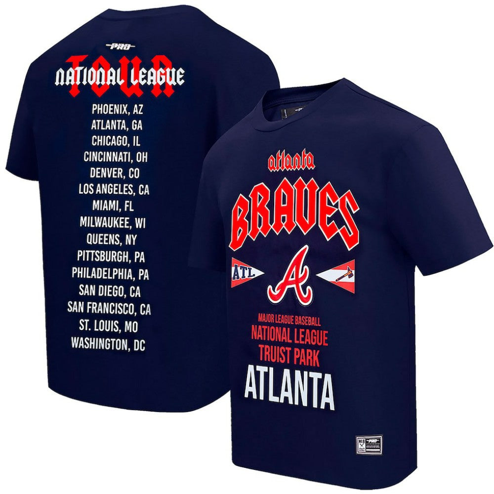 Atlanta Braves Pro Standard Oversized City Tour T-Shirt - Navy T-shirts