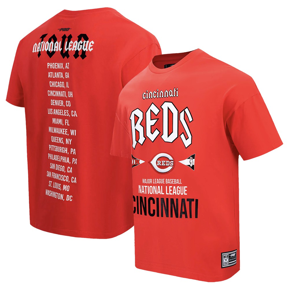 Cincinnati Reds Pro Standard Oversized City Tour T-Shirt - Red T-shirts