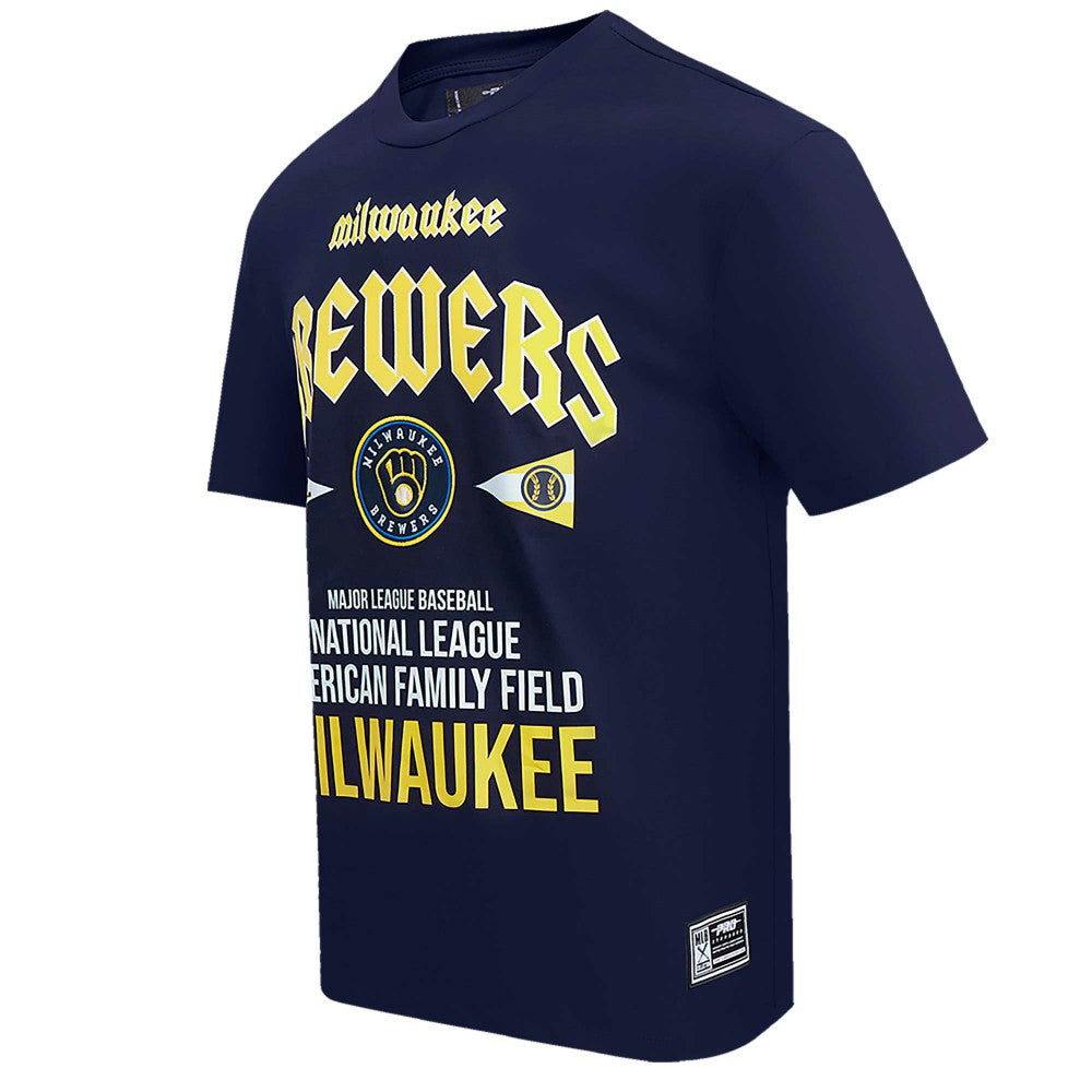 Milwaukee Brewers Pro Standard Oversized City Tour T-Shirt - Navy T-shirts