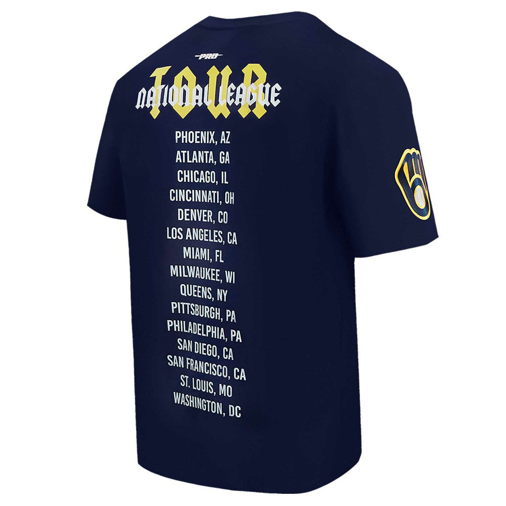 Milwaukee Brewers Pro Standard Oversized City Tour T-Shirt - Navy T-shirts