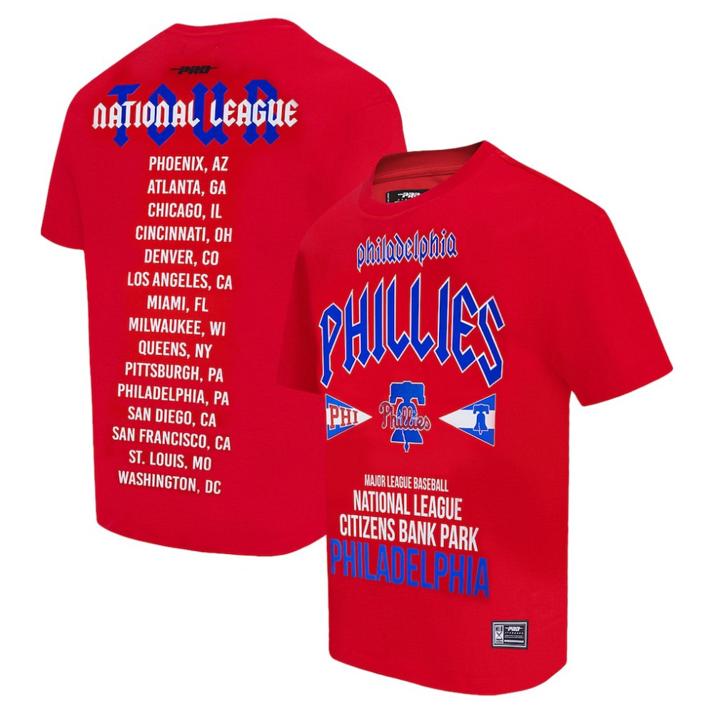 Philadelphia Phillies Pro Standard Oversized City Tour T-Shirt - Red T-shirts