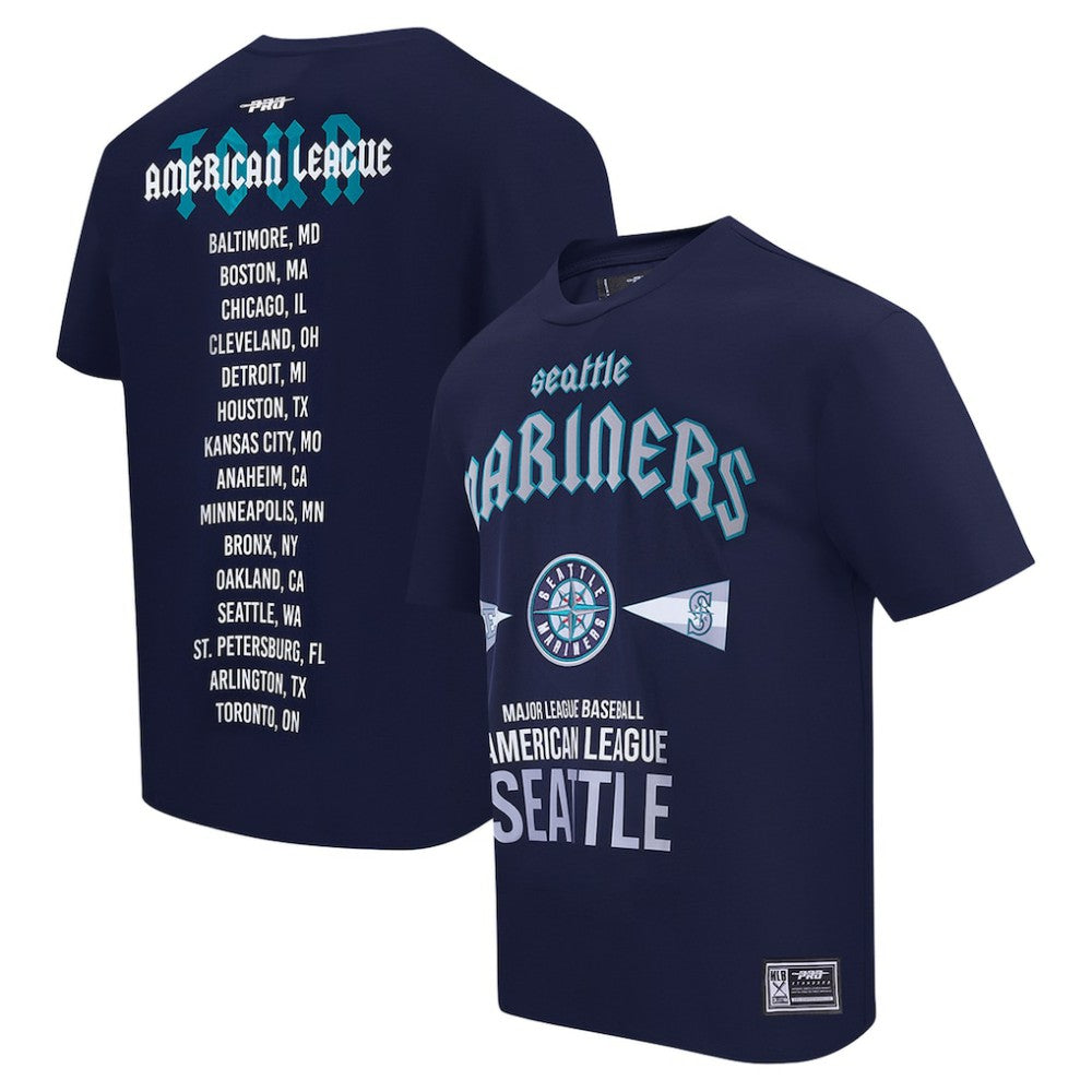 Seattle Mariners Pro Standard Oversized City Tour T-Shirt - Navy T-shirts