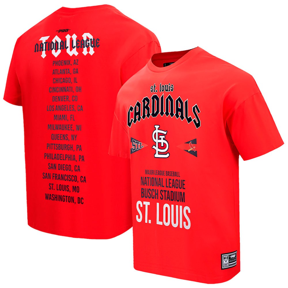 St. Louis Cardinals Pro Standard Oversized City Tour T-Shirt - Red T-shirts