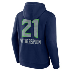 Devon Witherspoon Seattle Seahawks Team Wordmark Player Name & Number Pullover Hoodie College Navy