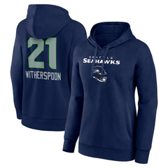 Devon Witherspoon Seattle Seahawks Women's Team Wordmark Player Name & Number Pullover Hoodie College Navy