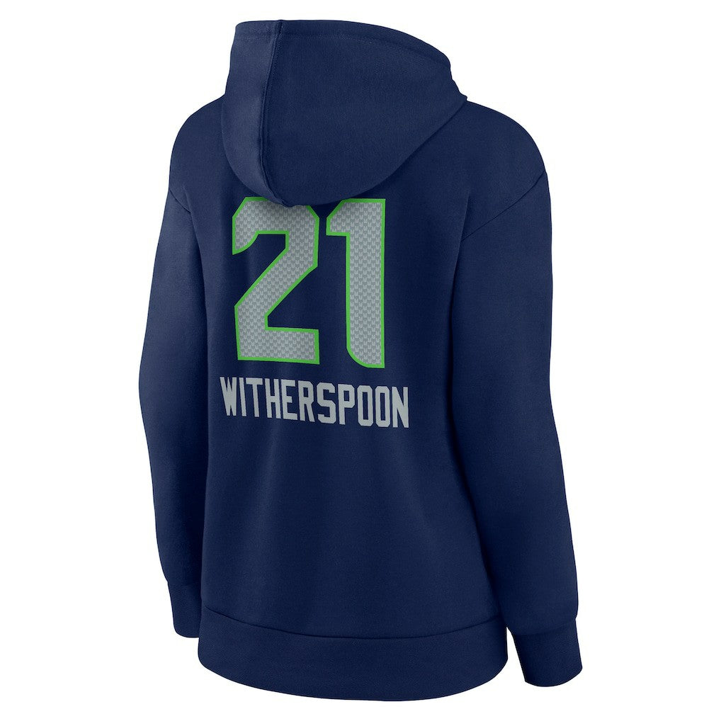 Devon Witherspoon Seattle Seahawks Women's Team Wordmark Player Name & Number Pullover Hoodie College Navy