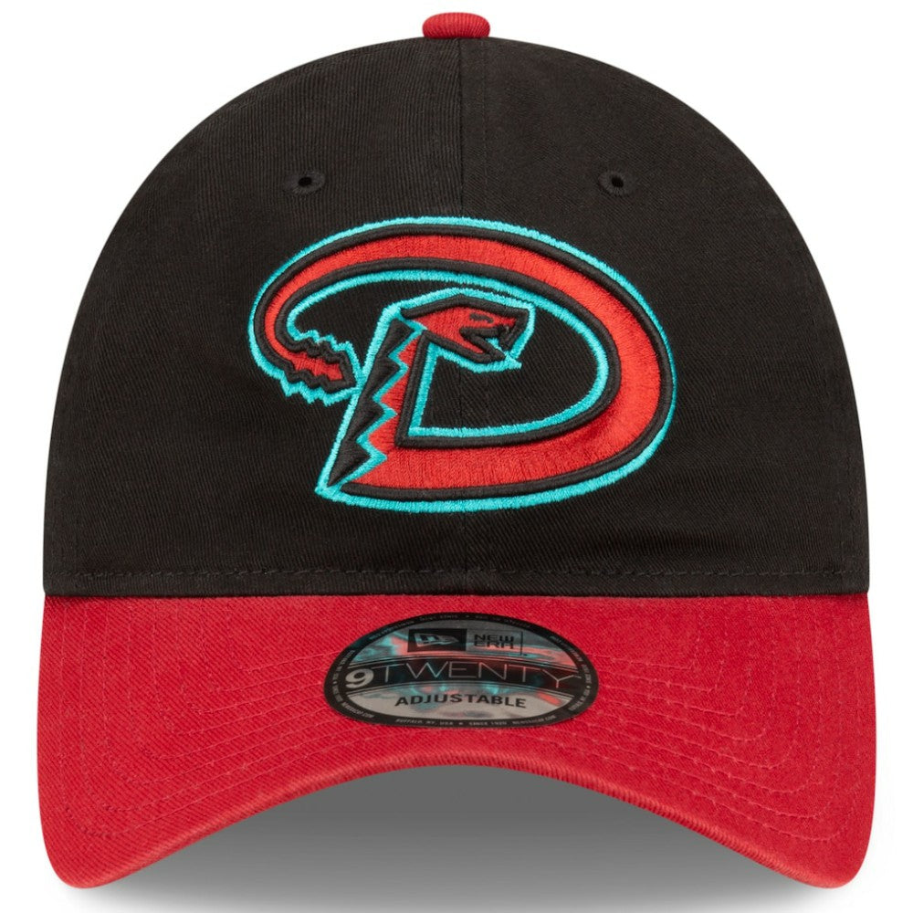Arizona Diamondbacks New Era Road Replica Core Classic 9TWENTY Adjustable Hat - Black/Red Hats