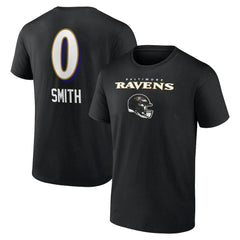 Roquan Smith Baltimore Ravens Team Wordmark Player Name & Number T-Shirt Black