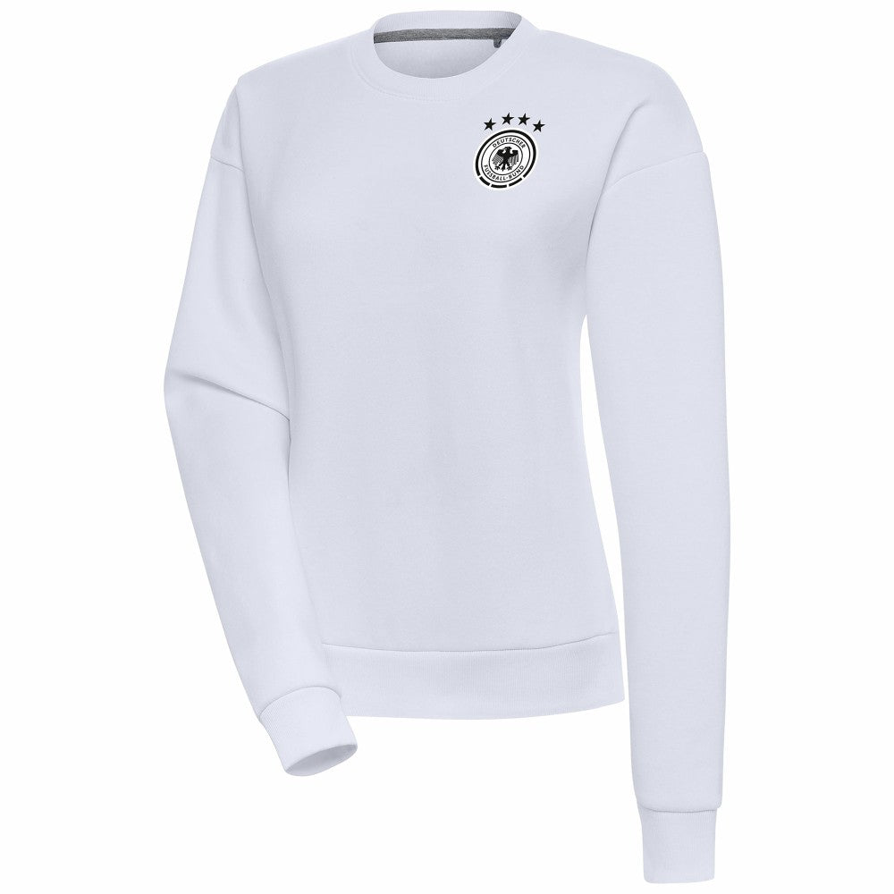 Germany National Team Women's Takeover Crewneck Pullover Sweatshirt White sale