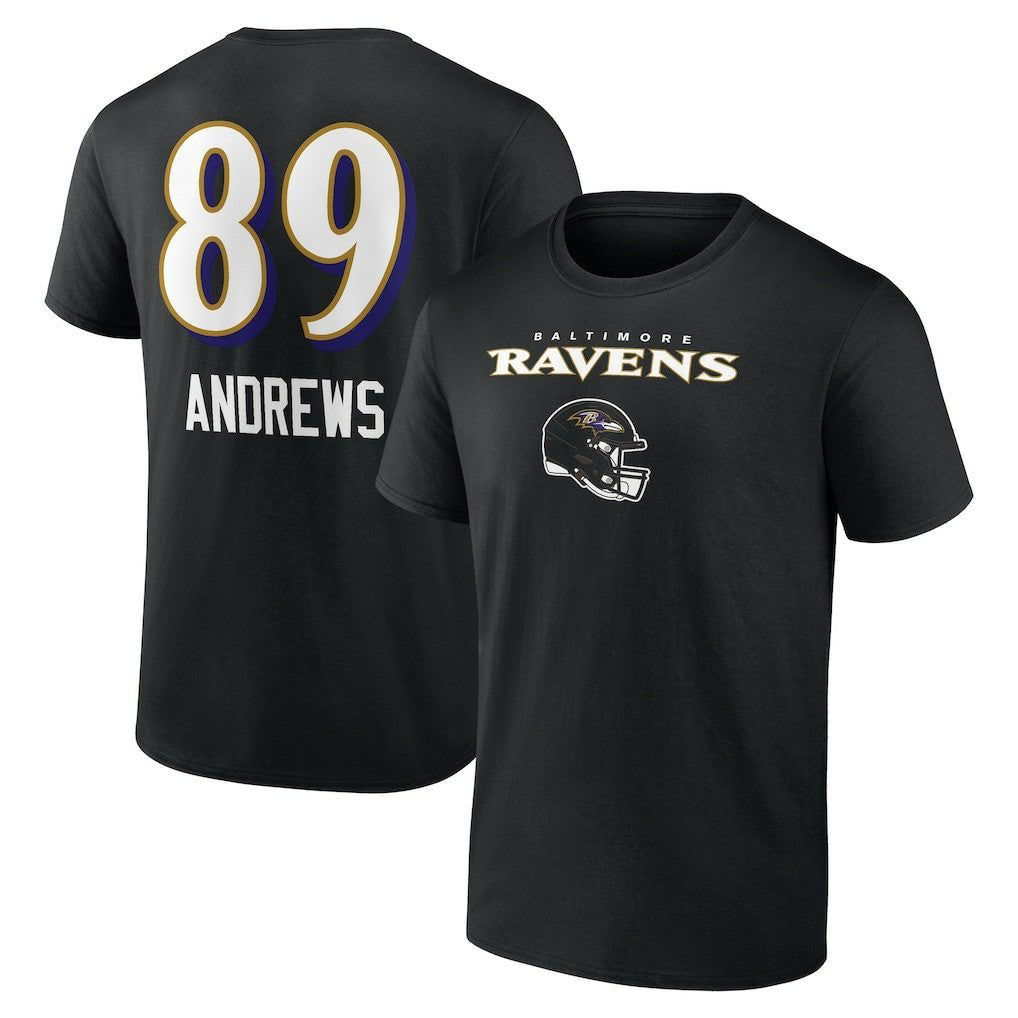 Mark Andrews Baltimore Ravens Team Wordmark Player Name & Number T-Shirt Black