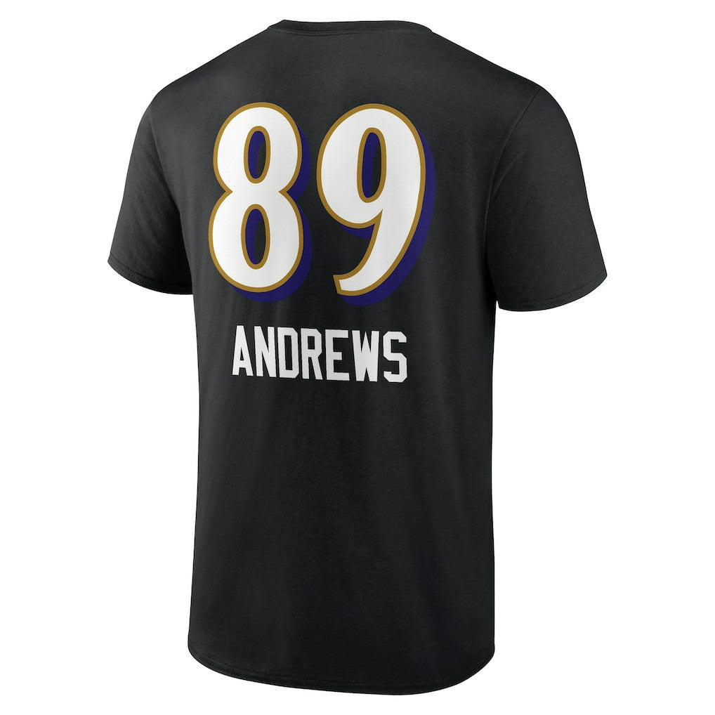 Mark Andrews Baltimore Ravens Team Wordmark Player Name & Number T-Shirt Black