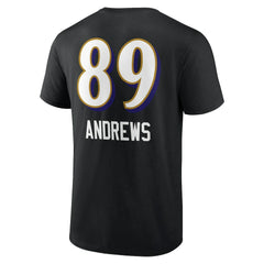 Mark Andrews Baltimore Ravens Team Wordmark Player Name & Number T-Shirt Black