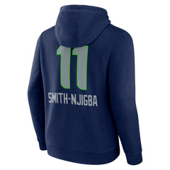Jaxon Smith-Njigba Seattle Seahawks Team Wordmark Player Name & Number Pullover Hoodie College Navy